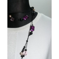 Bluzka Linda popielata z błyszczącymi rękawami i panelem